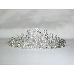 Rhinestone tiara crown, bridal tiara prom birthday crown, princess wedding tiara